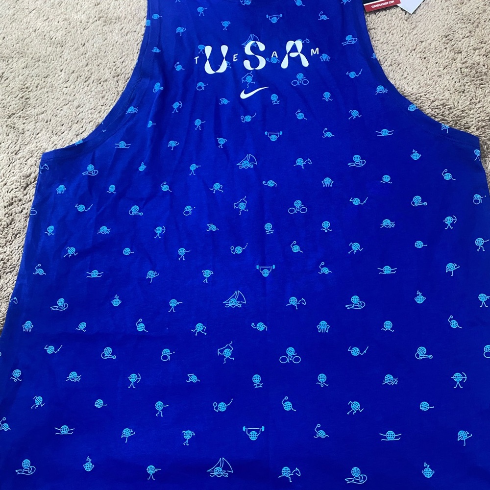 Nike Women’s Blue USA Muscle Tank Top